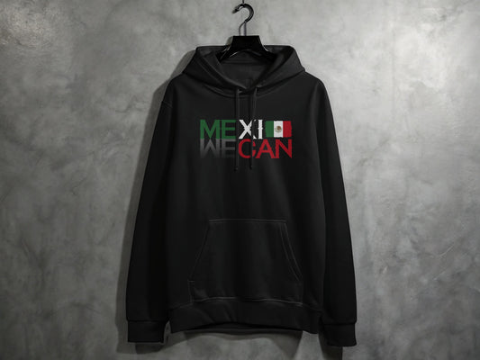 MEXI WE CAN Mexico Flag Design Black Pullover product type
